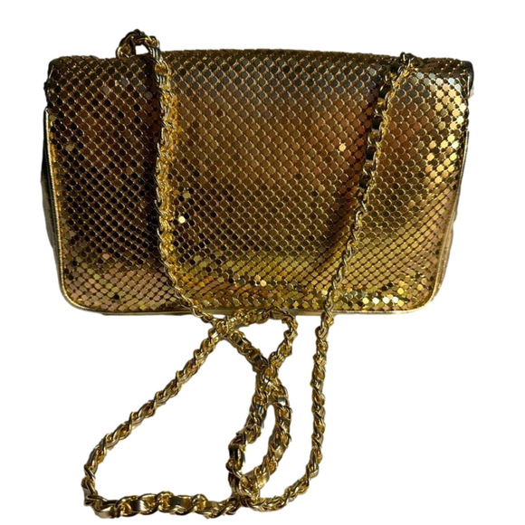 Handbags - Gold flashy cross body purse